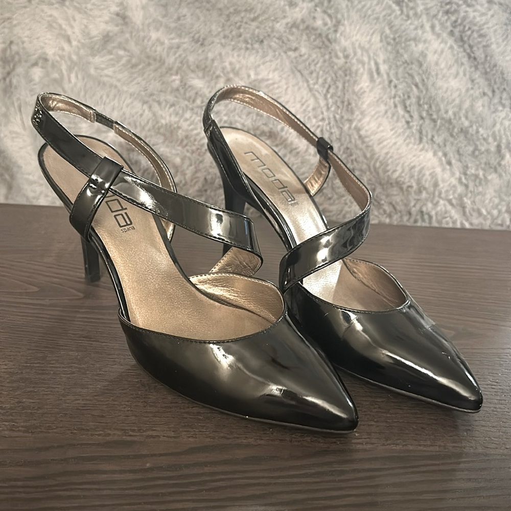 Moda Spana black strappy heels 9.5M
